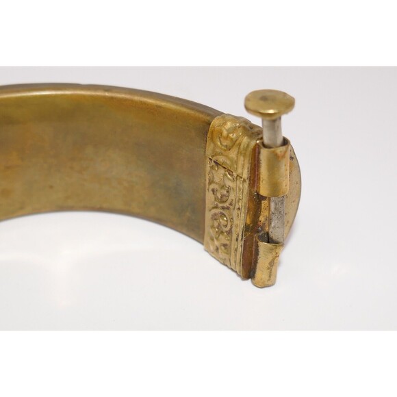 Colorful Brass Pull Pin Hinged Bangle Bracelet - Picture 12 of 12